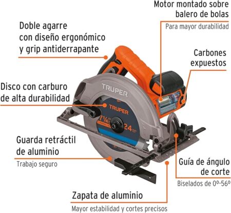 SIERRA CIRCULAR PROFESIONAL,7-1/4,1500W - Imagen 3